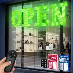 30"x10" Large LED Open Sign for Business - Unique Design super Bright Open Signs With chain - High Visibility for Stores, Bar, Hotel, Retail Shops,Window, Salon, Restaurant, Office (Green, 30*10inch) 30"x10" Large LED Open Sign for Business - Unique Design super Bright Open Signs With chain - High Visibility for Stores, Bar, Hotel, Retail Shops,Window, Salon, Restaurant, Office (Green, 30*10inch)