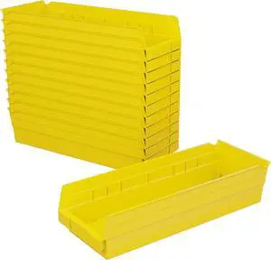30138 Heavy Duty Plastic Shelf Bins, 18"x 6.5"x 4", Yellow, 12-Pk | Heavy Duty Nesting Storage Bins for Garage, Closet, Refrigerator, Kitchen, Cabinet, Drawer Organization, Pantry Organization 30138 Heavy Duty Plastic Shelf Bins, 18"x 6.5"x 4", Yellow, 12-Pk | Heavy Duty Nesting Storage Bins for Garage, Closet, Refrigerator, Kitchen, Cabinet, Drawer Organization, Pantry Organization