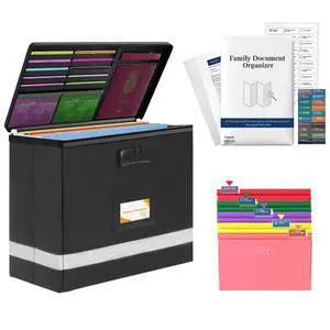 Deluxe Next of Kin Box Organizer with Labels,Estate Planning Organizer Kit | Fireproof Home & Office Organization with Family Document Guide,Foldable Document Organizer for Family,Combination Lock Deluxe Next of Kin Box Organizer with Labels,Estate Planning Organizer Kit | Fireproof Home & Office Organization with Family Document Guide,Foldable Document Organizer for Family,Combination Lock
