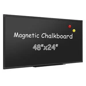 Magnetic Chalkboard 48 x 24 Inches - Black Aluminum Frame Chalk Board Words Sign Wall Decor Plaque for Business, Menu, School, Office - Magnet Bulletin Display Board Pizarra Magnetic Chalkboard 48 x 24 Inches - Black Aluminum Frame Chalk Board Words Sign Wall Decor Plaque for Business, Menu, School, Office - Magnet Bulletin Display Board Pizarra