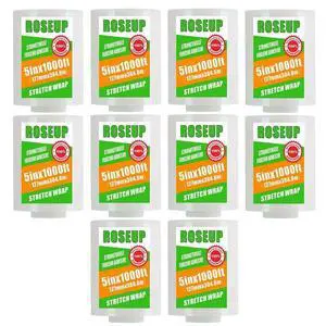 Clear Shrink Wrap Film 5" x 1000ft Roll, 80 Gauge Thick Cling Plastic Wrap for Moving, Pallet Wrap, Self Adhering Packaging Heavy Duty Shrink Film, 10 Pack Refill Clear Shrink Wrap Film 5" x 1000ft Roll, 80 Gauge Thick Cling Plastic Wrap for Moving, Pallet Wrap, Self Adhering Packaging Heavy Duty Shrink Film, 10 Pack Refill