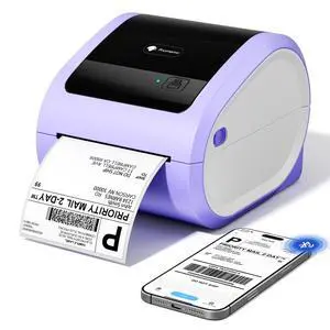 D520BT Bluetooth Thermal Label Printer with Built-in Paper Bin | 4X6 Wireless Shipping Label Printer, for Small Business & Packages, Compatible with Amazon, USPS, Shopify, Purple D520BT Bluetooth Thermal Label Printer with Built-in Paper Bin | 4X6 Wireless Shipping Label Printer, for Small Business & Packages, Compatible with Amazon, USPS, Shopify, Purple
