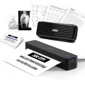 Portable Thermal Printer Wireless for Travel, Printers for Home Use, Come with Carry Case& 200 Sheets Thermal Paper, Support 8.5x11 US Letter&A4 Thermal Paper, Compatible with Phone Laptop Portable Thermal Printer Wireless for Travel, Printers for Home Use, Come with Carry Case& 200 Sheets Thermal Paper, Support 8.5x11 US Letter&A4 Thermal Paper, Compatible with Phone Laptop