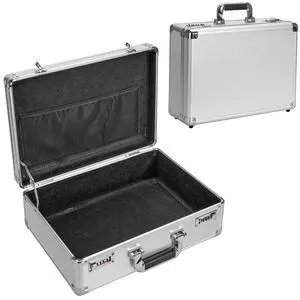File Organizer Storage Box - 16.9 x 12.2 x 6.3 Inch Large, Portable Locking Storage Totes with Dual Combination Locks for Cash, Documents & Valuables - Silver File Organizer Storage Box - 16.9 x 12.2 x 6.3 Inch Large, Portable Locking Storage Totes with Dual Combination Locks for Cash, Documents & Valuables - Silver