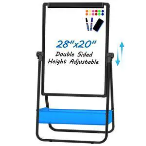 Dry Erase White Board with Stand Double Sided 28"X20" Magnetic U Standing Easel Whiteboard, Height Adjustable & 360° Rotation Portable White Boards for Classroom, Home & Office Dry Erase White Board with Stand Double Sided 28"X20" Magnetic U Standing Easel Whiteboard, Height Adjustable & 360° Rotation Portable White Boards for Classroom, Home & Office
