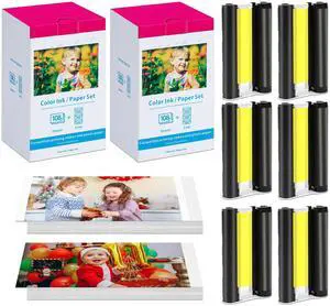 2 Pack Compatible for Canon Selphy CP1500 Ink and Photo Paper KP-108IN | KP108 Includes 6 Ink Cassettes + 216 Paper Sheets for Canon Selphy CP1300 CP1200 CP910 CP900 CP1000 Photo Printers 2 Pack Compatible for Canon Selphy CP1500 Ink and Photo Paper KP-108IN | KP108 Includes 6 Ink Cassettes + 216 Paper Sheets for Canon Selphy CP1300 CP1200 CP910 CP900 CP1000 Photo Printers
