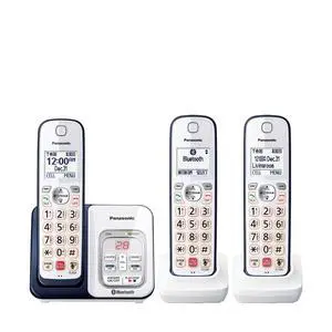 3 Handset Expandable Cordless Phone System with Link2Cell Bluetooth, Voice Assistant, Answering Machine and Call Blocking - KX-TGD863A 3 Handset Expandable Cordless Phone System with Link2Cell Bluetooth, Voice Assistant, Answering Machine and Call Blocking - KX-TGD863A