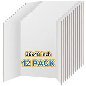 12 PCS 36"x48" Trifold Poster Board,White Display Tri-fold Cardboard | Large White Tri-fold Poster Board,Thick Corrugated Cardboard for School Projects,Science Fair,Graduation,Photo Exhibitions 12 PCS 36"x48" Trifold Poster Board,White Display Tri-fold Cardboard | Large White Tri-fold Poster Board,Thick Corrugated Cardboard for School Projects,Science Fair,Graduation,Photo Exhibitions