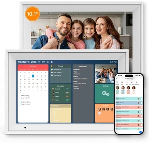 Digital Calendar 10.1" Smart Calendar, 1280 * 800 IPS HD Interactive Touchscreen Electronic Calendar for Family Schedules, WiFi Digital Picture Frame Built-in 32GB Memory White Digital Calendar 10.1" Smart Calendar, 1280 * 800 IPS HD Interactive Touchscreen Electronic Calendar for Family Schedules, WiFi Digital Picture Frame Built-in 32GB Memory White