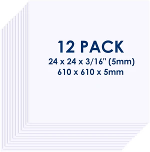 Foam Board 24 x 24 x 3/16"(5mm), Foam Core Board Sheets, White Poster Board | 12 Pack, Acid Free Foamboard, Rigid Sign Board for Mounting, Framing, Backing, Display, Presentation, Prints, Crafts & Art Foam Board 24 x 24 x 3/16"(5mm), Foam Core Board Sheets, White Poster Board | 12 Pack, Acid Free Foamboard, Rigid Sign Board for Mounting, Framing, Backing, Display, Presentation, Prints, Crafts & Art