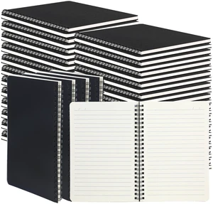 100 Packs A5 Spiral Notebooks, Black Ruled Notebooks Bulk, 8.0"×5.6", 60 Sheets/120 Pages, Hardcover Lined Journal Notepad Travel Notebooks for Office and Back to School Supplies 100 Packs A5 Spiral Notebooks, Black Ruled Notebooks Bulk, 8.0"×5.6", 60 Sheets/120 Pages, Hardcover Lined Journal Notepad Travel Notebooks for Office and Back to School Supplies