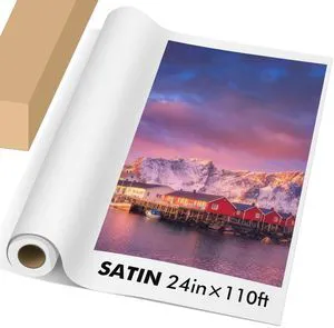 Roll Photo Paper Resin Coated 24in x 110ft Satin Photo Print Paper | for Inkjet Printers, Waterproof, Quick Dry, High Resolution for Photography, Art Prints & Posters Roll Photo Paper Resin Coated 24in x 110ft Satin Photo Print Paper | for Inkjet Printers, Waterproof, Quick Dry, High Resolution for Photography, Art Prints & Posters