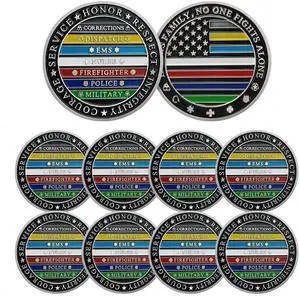Thin Multi Line Challenge Coin - No One Fights Alone Coins - Honor US Corrections Dispatch EMS Nurse Firefighter Police Military Hero - Law Enforcement Gifts Tribute to Our First Responders (10 PCS) Thin Multi Line Challenge Coin - No One Fights Alone Coins - Honor US Corrections Dispatch EMS Nurse Firefighter Police Military Hero - Law Enforcement Gifts Tribute to Our First Responders (10 PCS)