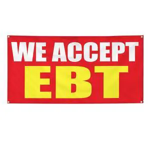 Vinyl Banner Sign We Accept Ebt Promotion Business Style U Marketing Advertising Red - 20inx50in, 4 Grommets, Set of 2 Vinyl Banner Sign We Accept Ebt Promotion Business Style U Marketing Advertising Red - 20inx50in, 4 Grommets, Set of 2