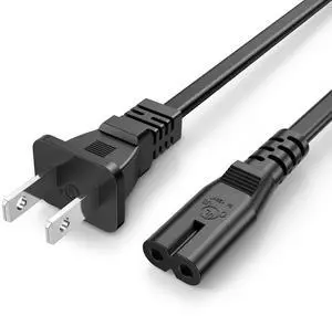 AC Power Cord for PS5/PS4/PS3 Slim, Xbox Series S/X, Xbox One S/X, 4 Feet 2 Prong C7 Power Cable Replacement AC Power Cord for PS5/PS4/PS3 Slim, Xbox Series S/X, Xbox One S/X, 4 Feet 2 Prong C7 Power Cable Replacement
