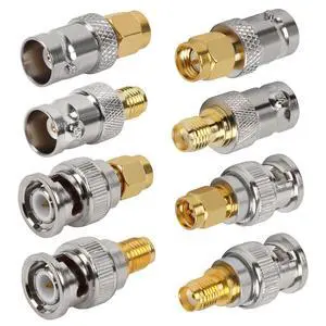 8pcs SMA to BNC Adapter Kits 2 Sets Male Female RF Coaxial Adapter Coax Connector for Radio, Antenna, TV, Test Equipment 8pcs SMA to BNC Adapter Kits 2 Sets Male Female RF Coaxial Adapter Coax Connector for Radio, Antenna, TV, Test Equipment