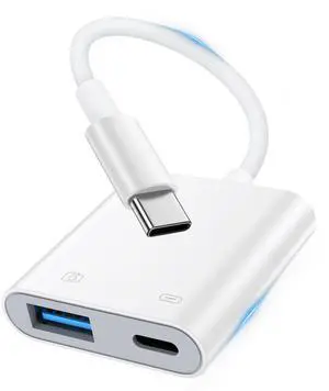 USB C to USB Camera Adapter, OTG Adapter for Android iPhone 17/16e/16/16Pro/16Pro Max/16Plus/15/15Pro/15Pro Max, High Speed USB 3.0 Female Adapter for Digital Camera to Phone Samsung S26 S25Ultra USB C to USB Camera Adapter, OTG Adapter for Android iPhone 17/16e/16/16Pro/16Pro Max/16Plus/15/15Pro/15Pro Max, High Speed USB 3.0 Female Adapter for Digital Camera to Phone Samsung S26 S25Ultra