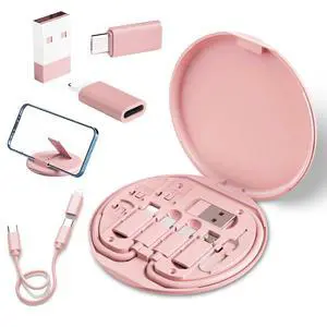 USB to USB-C Adapter, USB C Charging Cable Adapter Kit Contains Multiple OTG Adapters for USB Type C/USB A/USB C Male Cable/Micro USB, Equipped with SIM Extractor/SIM Slot/Phone Holder - Pink USB to USB-C Adapter, USB C Charging Cable Adapter Kit Contains Multiple OTG Adapters for USB Type C/USB A/USB C Male Cable/Micro USB, Equipped with SIM Extractor/SIM Slot/Phone Holder - Pink