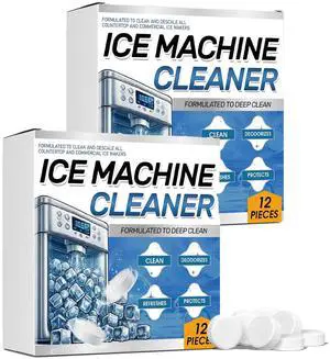 Ice Machine Cleaner Maker Descaler - 24 Clean Tablets for Ice Machine - Compatible with Opal, Kitchenaid, Helps Remove Hard Water and Mineral Buildup for Great-Tasting Ice Ice Machine Cleaner Maker Descaler - 24 Clean Tablets for Ice Machine - Compatible with Opal, Kitchenaid, Helps Remove Hard Water and Mineral Buildup for Great-Tasting Ice