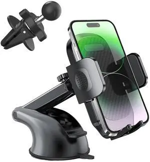 Car Phone Holder, 360-Degree Rotation Vehicle Dashboard Windshield Vent Cell Phone Mounted Holders, Auto Air Vent Smartphone Stand, Universal for SUV Automobile Truck (Carbon Fibre Black) Car Phone Holder, 360-Degree Rotation Vehicle Dashboard Windshield Vent Cell Phone Mounted Holders, Auto Air Vent Smartphone Stand, Universal for SUV Automobile Truck (Carbon Fibre Black)