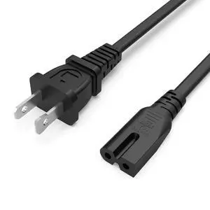 2 Prong AC Power Cord Cable Fit for Sony PS1 PS2 PlayStation 1 2, Vizio D/E/M/V/P Series HDTV, Sound Bar, Philips Sharp Sanyo Emerson TV, Bose Music System Speaker Replacement - (ETL Listed Cable) 2 Prong AC Power Cord Cable Fit for Sony PS1 PS2 PlayStation 1 2, Vizio D/E/M/V/P Series HDTV, Sound Bar, Philips Sharp Sanyo Emerson TV, Bose Music System Speaker Replacement - (ETL Listed Cable)