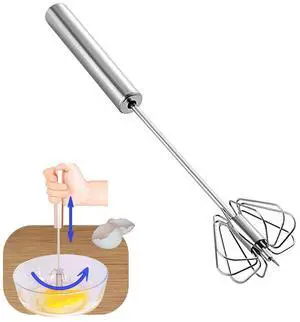 Stainless Steel Semi Automatic Whisk Egg Beater Whizzy Whisk, Hand Push Blender Kitchen Mixer Wisking Tool for Blending Cooking Gadgets(10in) Stainless Steel Semi Automatic Whisk Egg Beater Whizzy Whisk, Hand Push Blender Kitchen Mixer Wisking Tool for Blending Cooking Gadgets(10in)