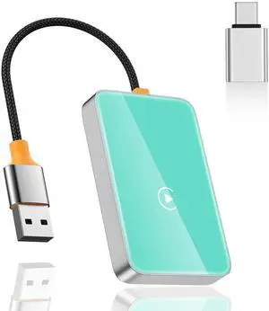 Wireless CarPlay Adapter,Covert Factory Wired to Wireless Car Play Adapter for iPhone 6+ (iOS only) Easy Setup Plug&Play,Multiple Controls,Support USB&USB-C Wireless CarPlay Adapter,Covert Factory Wired to Wireless Car Play Adapter for iPhone 6+ (iOS only) Easy Setup Plug&Play,Multiple Controls,Support USB&USB-C