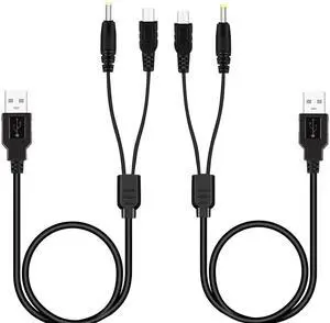 2 Pack PSP Charger Cable, Portable USB PSP Power Cord & Data Cable for Sony PSP 1000 2000 3000, Charging Cord 2-in-1 2 Pack PSP Charger Cable, Portable USB PSP Power Cord & Data Cable for Sony PSP 1000 2000 3000, Charging Cord 2-in-1
