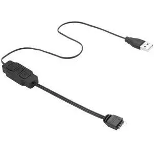 ARGB LED Controller 5V 3-Pin 70 cm Total Length USB Powered Mini RGB Controller with (M-Mode) (S-Speed) (C-Color) Buttons Plug-&-Play for PC Fans & Light Strips ARGB LED Controller 5V 3-Pin 70 cm Total Length USB Powered Mini RGB Controller with (M-Mode) (S-Speed) (C-Color) Buttons Plug-&-Play for PC Fans & Light Strips