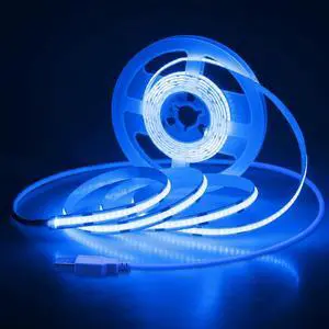LED Strip Lights 5V USB 6.56FT/2M 640 LEDs Blue Indoor Rope Lights for Bedroom Not Waterproof IP20 CRI85+ Flexible LED Light for TV Backlight Living Room Party DIY Lighting LED Strip Lights 5V USB 6.56FT/2M 640 LEDs Blue Indoor Rope Lights for Bedroom Not Waterproof IP20 CRI85+ Flexible LED Light for TV Backlight Living Room Party DIY Lighting