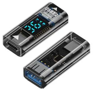 USB to USB C Converter Type C Expander with Digital LED Display(2Pack) USB to USB C Converter Type C Expander with Digital LED Display(2Pack)