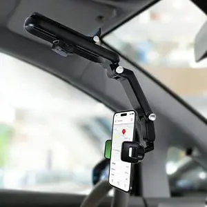 Sun Visor Phone Holder, 360° Rotatable and Extendable Car Phone Holder, Hands-Free Car Mount Compatible with Most Smartphones (Green) Sun Visor Phone Holder, 360° Rotatable and Extendable Car Phone Holder, Hands-Free Car Mount Compatible with Most Smartphones (Green)