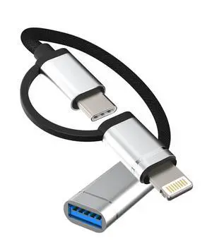 USB to Lightning Adapter OTG Cable USB-A Female Type C Male 3.0 Converter Thunderbolt Port Cord Apple IPhone15 Pro Max ipad 10?Air4/5?Mini6?Pro 12.9 MacBook compatible USB to Lightning Adapter OTG Cable USB-A Female Type C Male 3.0 Converter Thunderbolt Port Cord Apple IPhone15 Pro Max ipad 10?Air4/5?Mini6?Pro 12.9 MacBook compatible