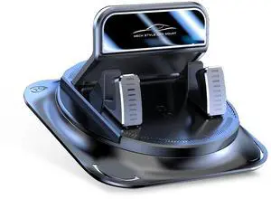 Car Dashboard Phone Holder, Rotatable One-Hand Operation Bracket, Anti-Slip Waterproof Navigation Mount with Strong Suction, Wider Silicone Base for Most Size Phones (Black) Car Dashboard Phone Holder, Rotatable One-Hand Operation Bracket, Anti-Slip Waterproof Navigation Mount with Strong Suction, Wider Silicone Base for Most Size Phones (Black)