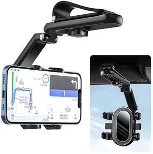 Upgraded Sun Visor Phone Holder,Universal Car Phones Holders with 360° Adjustable & Triple-Axis Swivel,One-Hand Quick Release Car Visor Phone Mount Fit Suns Visors/Rearview Mirrors Upgraded Sun Visor Phone Holder,Universal Car Phones Holders with 360° Adjustable & Triple-Axis Swivel,One-Hand Quick Release Car Visor Phone Mount Fit Suns Visors/Rearview Mirrors