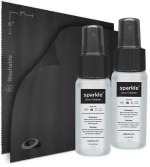 Sparkle Anti-Reflective Lens Cleaner Spray kit | (2x) 1oz Glasses Cleaner Bottle + (2x) Microfiber Cloth for Eyeglasses, Sunglasses, Lenses, Screens and Camera Cleaning Kit (4 Piece Set) Sparkle Anti-Reflective Lens Cleaner Spray kit | (2x) 1oz Glasses Cleaner Bottle + (2x) Microfiber Cloth for Eyeglasses, Sunglasses, Lenses, Screens and Camera Cleaning Kit (4 Piece Set)