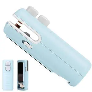 Mini Bag Sealer with Cutter and Magnet, 2026 Upgraded 3 In 1 Rechargeable Mini Bag Cutter and Sealer, Portable Chip Bag Pressure Sealer for Chips Snacks Plastic Bags Fresh Storage, Blue Mini Bag Sealer with Cutter and Magnet, 2026 Upgraded 3 In 1 Rechargeable Mini Bag Cutter and Sealer, Portable Chip Bag Pressure Sealer for Chips Snacks Plastic Bags Fresh Storage, Blue