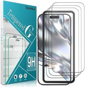 [3 Pack for iPhone 17 Pro Screen Protector with Installation Frame, Tempered Glass, Full Coverage, Case Friendly [3 Pack for iPhone 17 Pro Screen Protector with Installation Frame, Tempered Glass, Full Coverage, Case Friendly