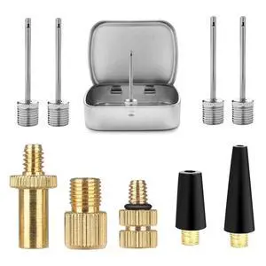 Bicycle Valve Adapter DV AV SV Converter, Ball Pump Needle, Inflation Needle, Air Pump Needle Set for All Bike, Sports Ball and Inflatable Equipment 10PCS Bicycle Valve Adapter DV AV SV Converter, Ball Pump Needle, Inflation Needle, Air Pump Needle Set for All Bike, Sports Ball and Inflatable Equipment 10PCS