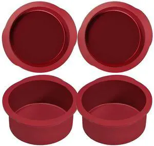 4 Inch Silicone Round Cake Pans Set of 4, Non-stick Easy Releasing Mini Cake & Pizza Pans, Flexible BPA Free Silicone Baking Mold for Layer, Mini & Cheese Cake 4 Inch Silicone Round Cake Pans Set of 4, Non-stick Easy Releasing Mini Cake & Pizza Pans, Flexible BPA Free Silicone Baking Mold for Layer, Mini & Cheese Cake