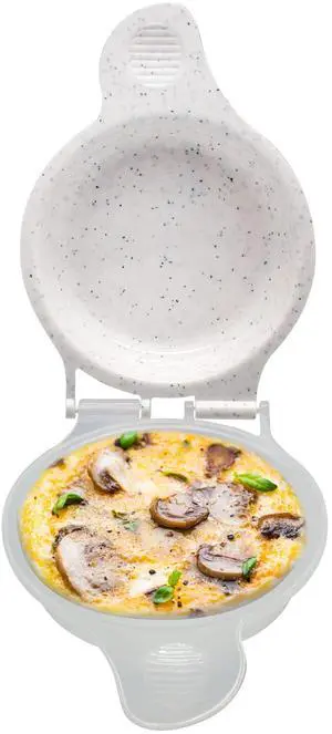 Microwave Egg Muffin Pan Quick 1-Minute Breakfast Sandwich Maker, Non-Stick, BPA-Free Microwave Egg Muffin Pan Quick 1-Minute Breakfast Sandwich Maker, Non-Stick, BPA-Free