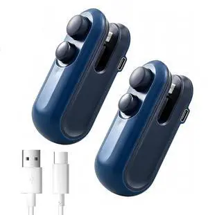 2 Pack Blue&Blue Mini Bag Sealer, 2-in-1 Portable Heat Sealer & Cutter, USB Rechargeable Handheld Food Sealer for Plastic Bags, Chips, Snacks, Kitchen & Travel 2 Pack Blue&Blue Mini Bag Sealer, 2-in-1 Portable Heat Sealer & Cutter, USB Rechargeable Handheld Food Sealer for Plastic Bags, Chips, Snacks, Kitchen & Travel