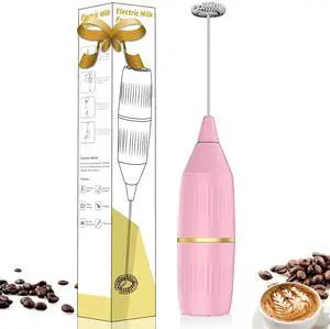 Handheld Milk Frother Wand, Pink | For Coffee, For Matcha, For Latte & Cappuccino, For Hot Chocolate & Egg Handheld Milk Frother Wand, Pink | For Coffee, For Matcha, For Latte & Cappuccino, For Hot Chocolate & Egg