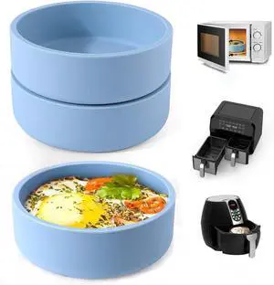 3Pcs Silicone Egg Molds for Air Fryer & Microwave Reusable Individual Egg Bite Maker, BPA Free & Dishwasher Safe, Perfect for Keto Breakfast, Meal Prep & Egg Bites (Blue) 3Pcs Silicone Egg Molds for Air Fryer & Microwave Reusable Individual Egg Bite Maker, BPA Free & Dishwasher Safe, Perfect for Keto Breakfast, Meal Prep & Egg Bites (Blue)