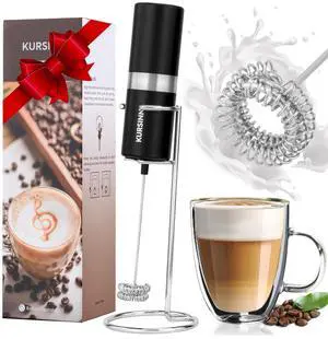 Powerful Milk Frother Handheld Battery Operated, Double Whisk Foam Frother Maker with Stainless Steel Stand, Drink Mixer For Coffee, Lattes, Matcha, Cappuccino (13000RPM Battery Operated) Powerful Milk Frother Handheld Battery Operated, Double Whisk Foam Frother Maker with Stainless Steel Stand, Drink Mixer For Coffee, Lattes, Matcha, Cappuccino (13000RPM Battery Operated)