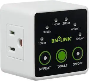 Smart Digital Countdown Timer, Repeat Cycle Timer with 3-Prong Grounded Outlet for Lamps, Light and Home Appliances, 15A/1875W ½ HP Smart Digital Countdown Timer, Repeat Cycle Timer with 3-Prong Grounded Outlet for Lamps, Light and Home Appliances, 15A/1875W ½ HP