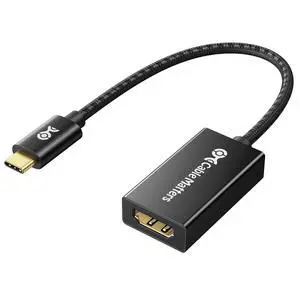 Braided Aluminum USB C to HDMI Adapter, Support 4K 60Hz, 2K 144Hz and HDR (HDMI to USB C Adapter) in Matte Black for iPhone 16/15 Pro Max Plus, MacBook, Dell XPS, Surface Pro Braided Aluminum USB C to HDMI Adapter, Support 4K 60Hz, 2K 144Hz and HDR (HDMI to USB C Adapter) in Matte Black for iPhone 16/15 Pro Max Plus, MacBook, Dell XPS, Surface Pro