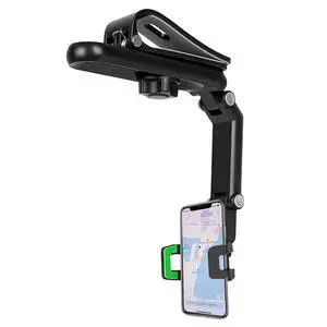 Sun Visor Car Phone Holder, 360° Rearview Phone Holder for Car Sun Visor, Retractable Car Phone Mount Compatible with iPhone/Android/Samsung Sun Visor Car Phone Holder, 360° Rearview Phone Holder for Car Sun Visor, Retractable Car Phone Mount Compatible with iPhone/Android/Samsung