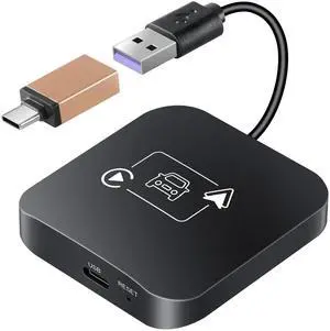 Wireless CarPlay Adapter 2 IN 1 Plug and Play Wired to Wireless Car Play Adapter Android Auto Dongle, Aux Compatible All Car Models Smart Carplay Box Support iPhone 6+/iOS 10+/Android 11.0+ Wireless CarPlay Adapter 2 IN 1 Plug and Play Wired to Wireless Car Play Adapter Android Auto Dongle, Aux Compatible All Car Models Smart Carplay Box Support iPhone 6+/iOS 10+/Android 11.0+