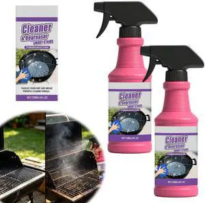 Fast Acting Heavy Duty Grill Degreaser Spray, Multi Functional Grease Remover for Outdoor Grill, 2026 New BBQ Grill Cleaner, Grill Cleaning Spray for Kitchen for Kitchen Grates, Racks, Drip Pans(2Pcs) Fast Acting Heavy Duty Grill Degreaser Spray, Multi Functional Grease Remover for Outdoor Grill, 2026 New BBQ Grill Cleaner, Grill Cleaning Spray for Kitchen for Kitchen Grates, Racks, Drip Pans(2Pcs)